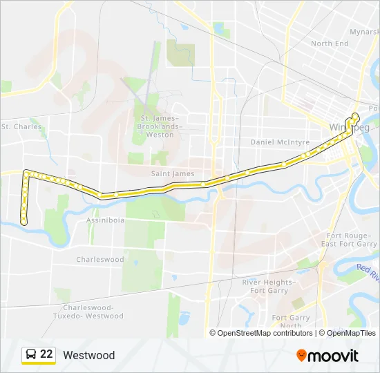 22 Bus Line Map