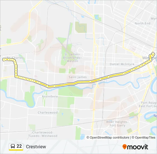 22 Bus Line Map