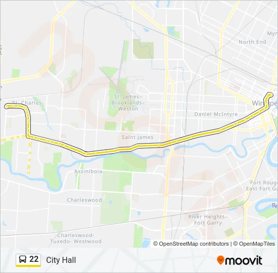 22 Bus Line Map