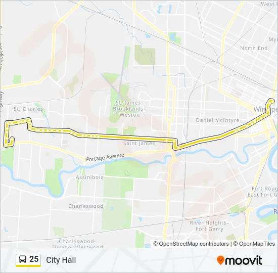 25 Bus Line Map