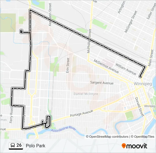 26 Bus Line Map