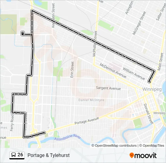 26 Bus Line Map