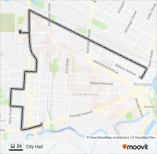 26 Bus Line Map