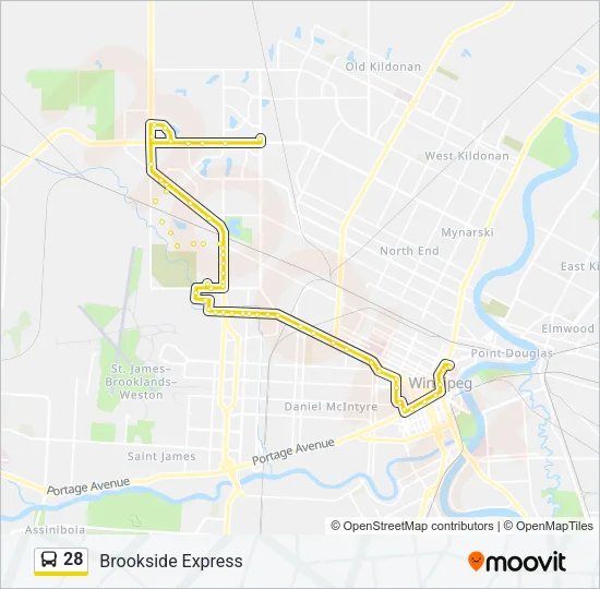 28 Bus Line Map