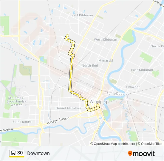 30 Bus Line Map