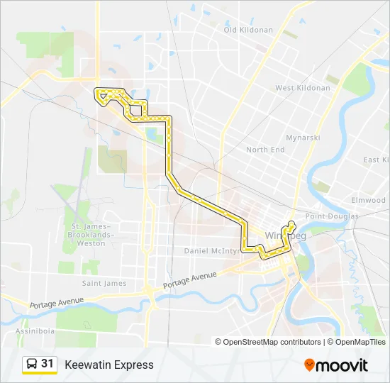 31 Bus Line Map
