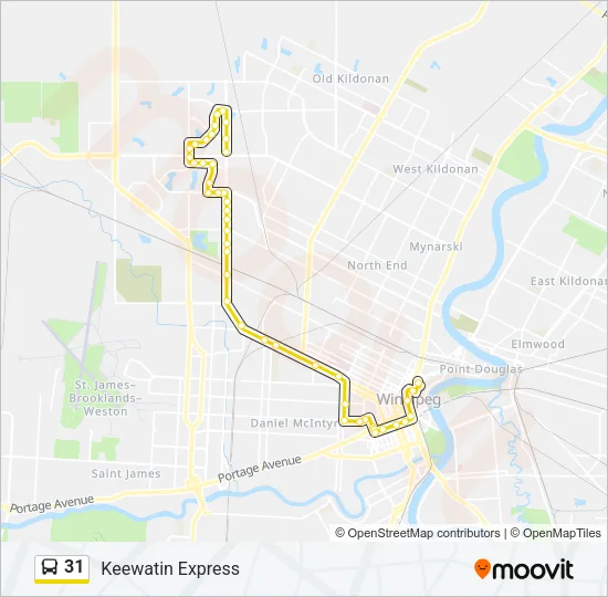 31 Bus Line Map