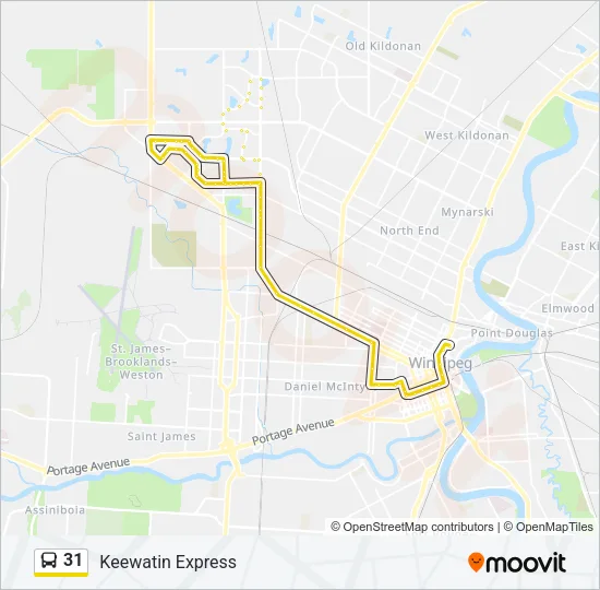 31 Bus Line Map