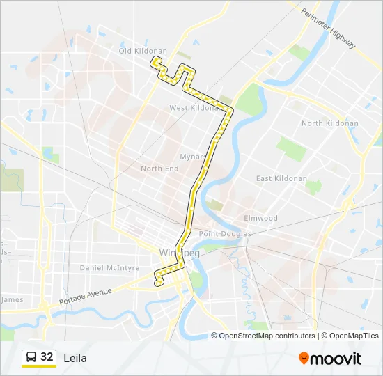 32 Bus Line Map