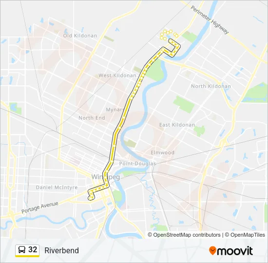 32 Bus Line Map