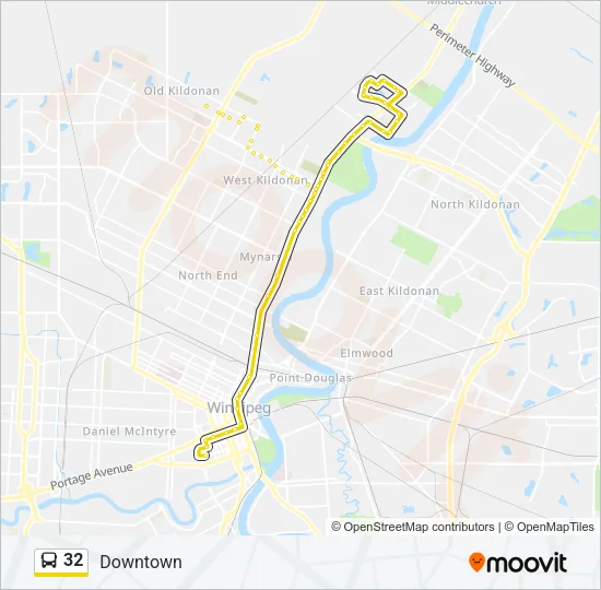 32 Bus Line Map