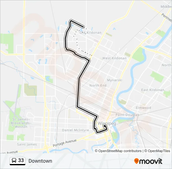 33 Bus Line Map