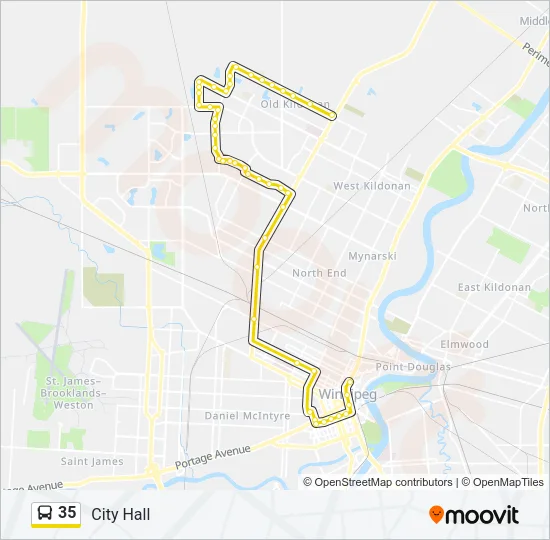35 Bus Line Map