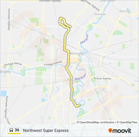36 Bus Line Map
