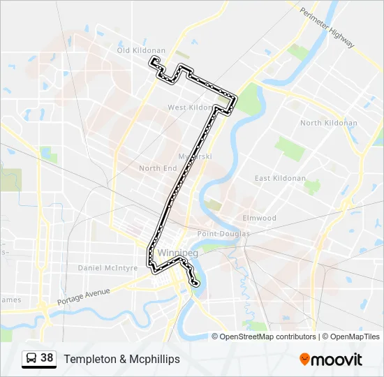 38 Bus Line Map