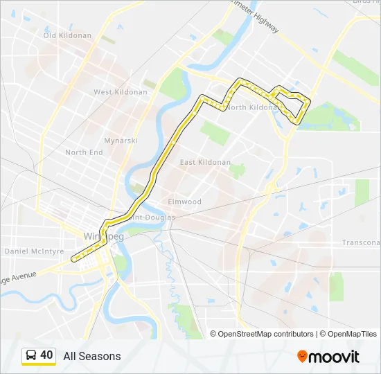 40 Bus Line Map