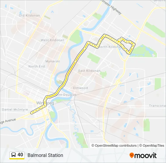 40 Bus Line Map