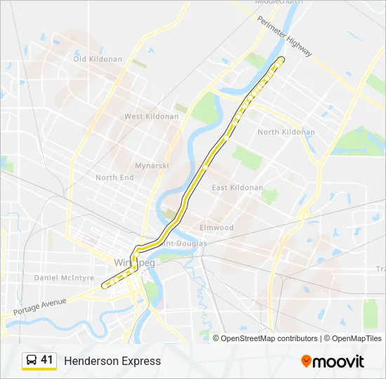 41 Bus Line Map