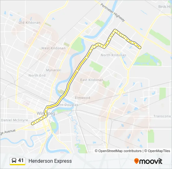 41 Bus Line Map
