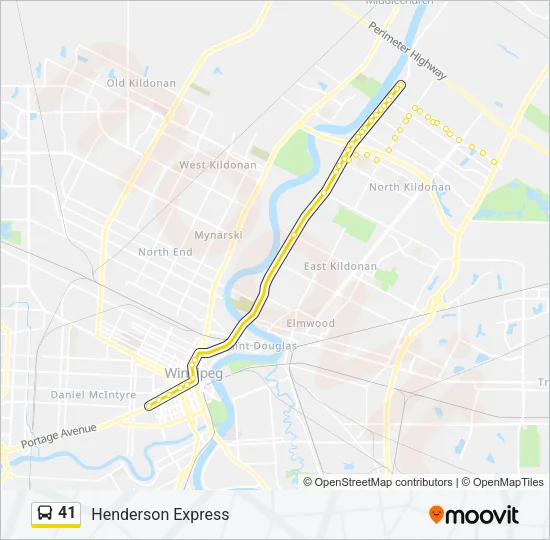 41 Bus Line Map
