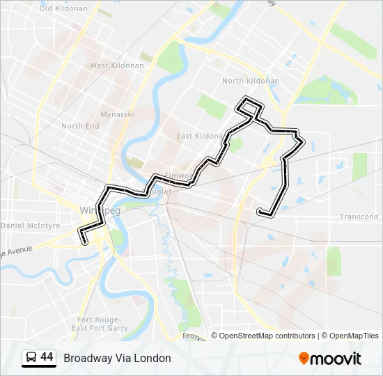 44 Bus Line Map