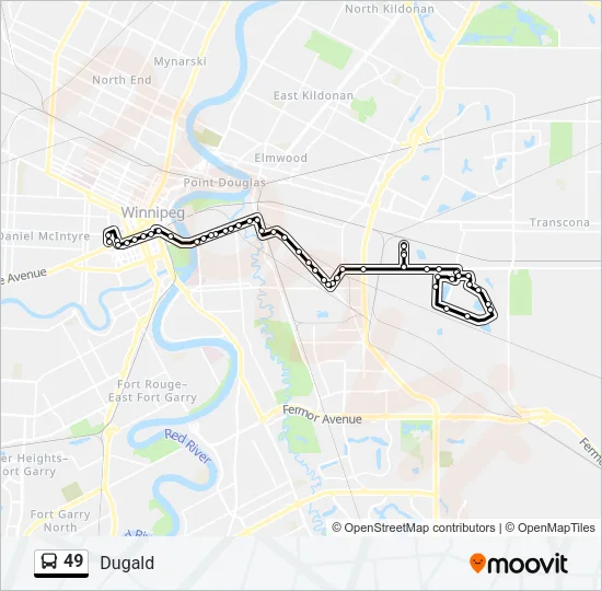 49 Bus Line Map