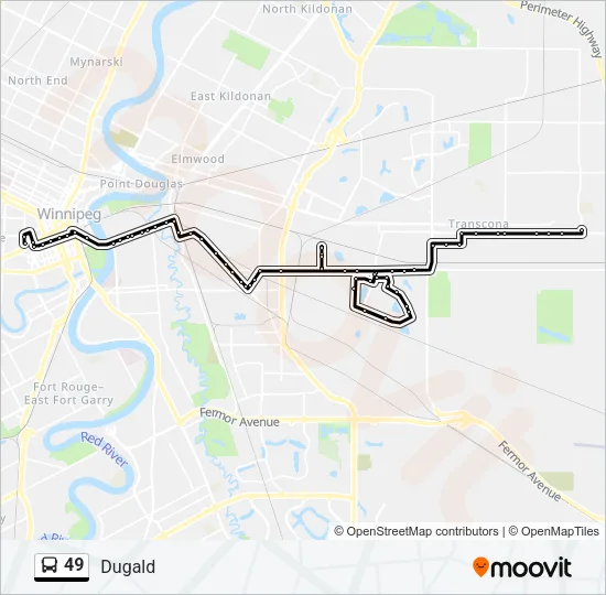 49 Bus Line Map