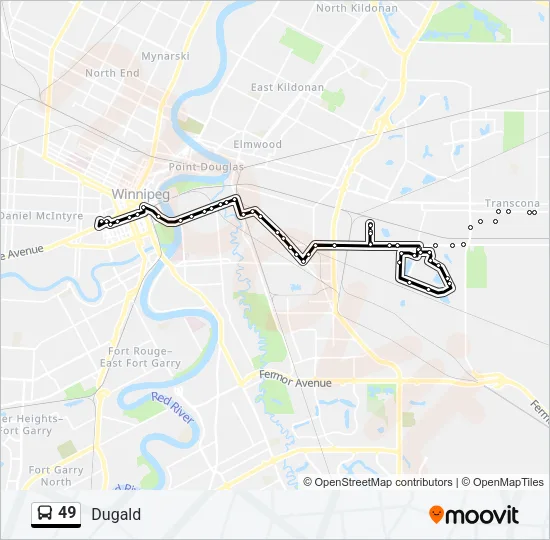 49 Bus Line Map