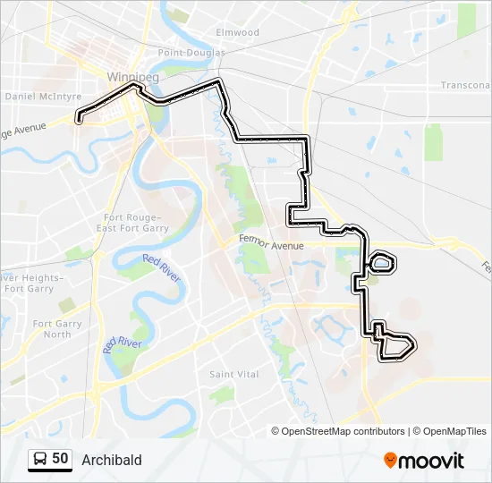 50 Bus Line Map