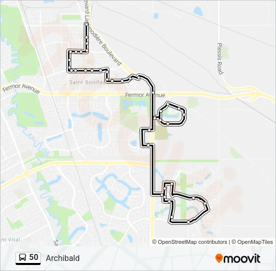 50 Bus Line Map