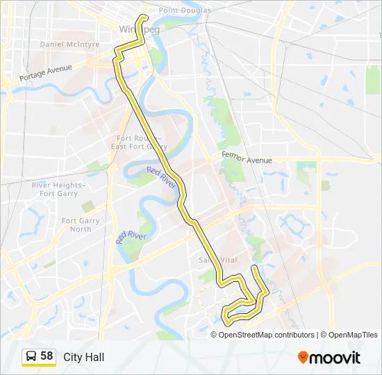 58 Bus Line Map