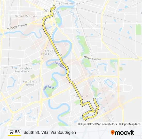 58 Bus Line Map