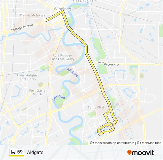59 Bus Line Map