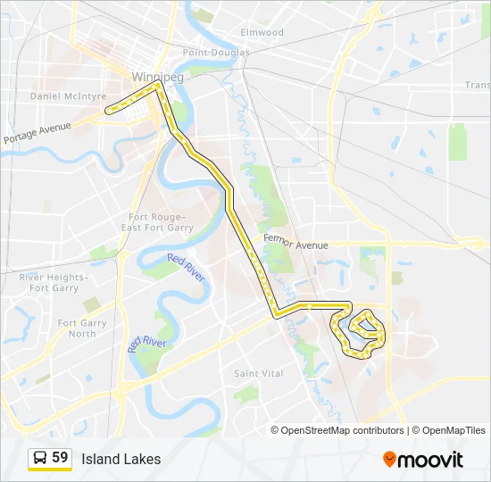 59 Bus Line Map