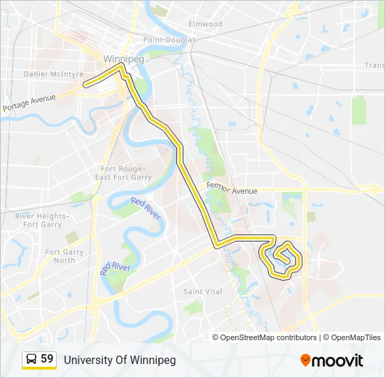 59 Bus Line Map