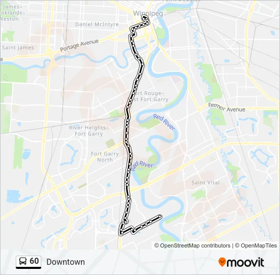 60 Bus Line Map
