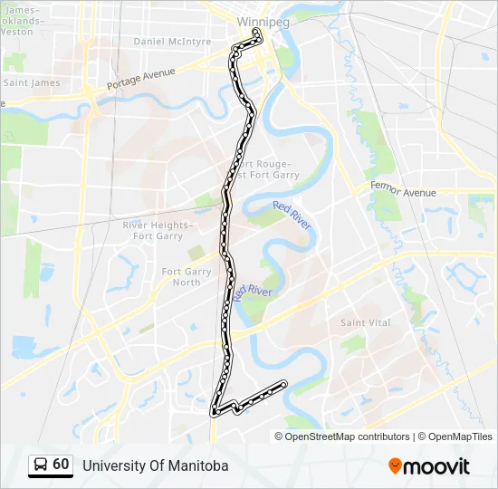 60 Bus Line Map