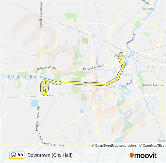 65 Bus Line Map