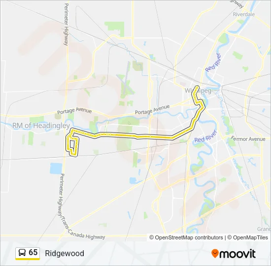 65 Bus Line Map