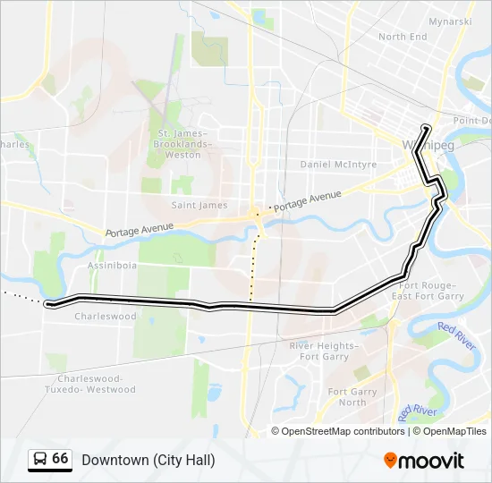 66 Bus Line Map