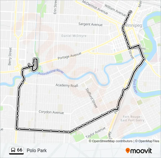 66 Bus Line Map