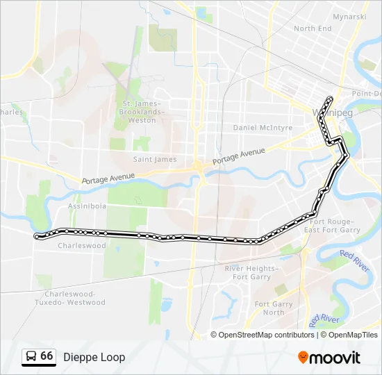 66 Bus Line Map