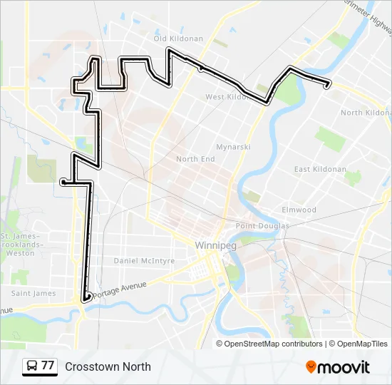 77 Bus Line Map