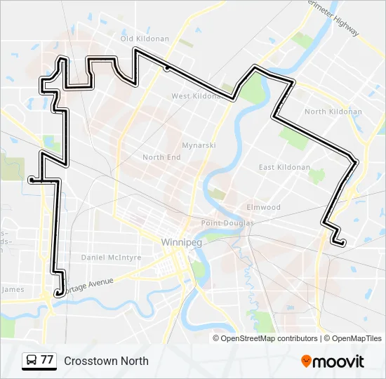 77 Bus Line Map