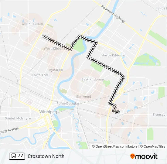 77 Bus Line Map