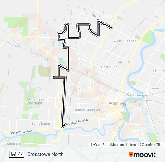 77 Bus Line Map