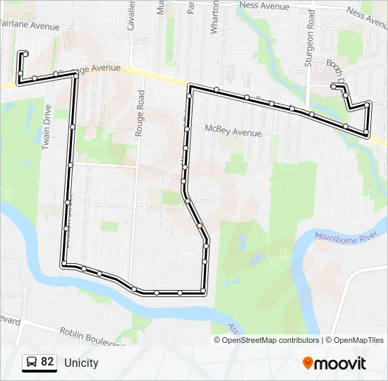 82 Bus Line Map