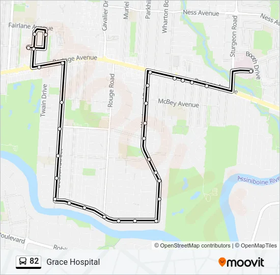 82 Bus Line Map