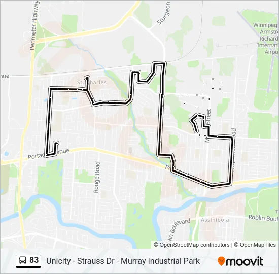 83 Bus Line Map