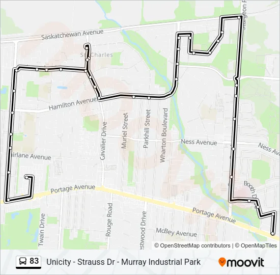 83 Bus Line Map